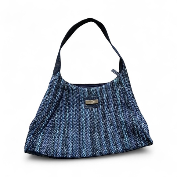 D’Fusion Blue Textured Shoulder Bag - Picture 2 of 8